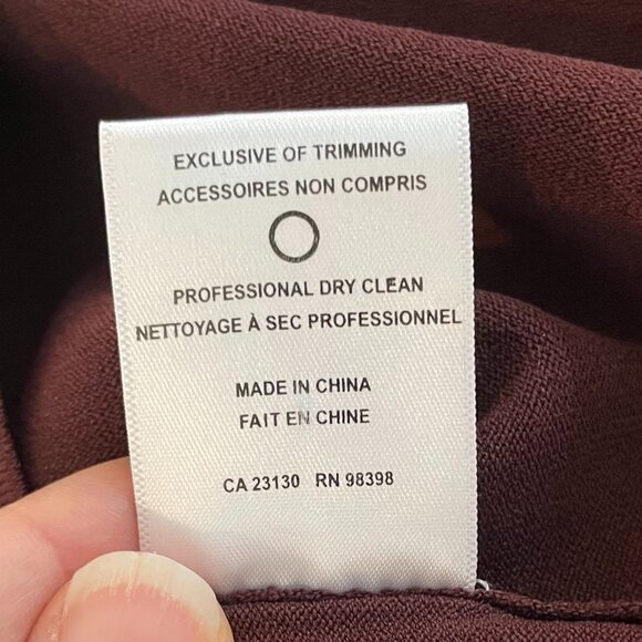 Judith & Charles LS V Neck Knit Viscose Poly Blend Top Burgundy/Wine Sz M - Picture 8 of 9